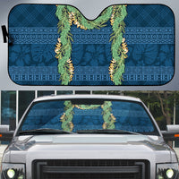 Hawai'i Paniolo Maile Twisted Lei Auto Sun Shade Cobalt Blue LT7 Cobalt Blue - Polynesian Pride