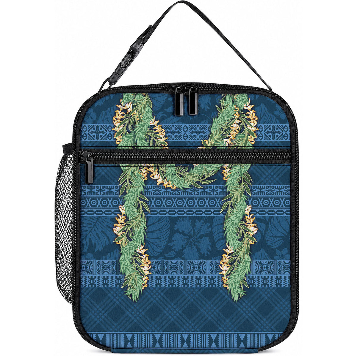 Hawai'i Paniolo Maile Twisted Lei Lunch Bag Cobalt Blue