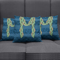 Hawai'i Paniolo Maile Twisted Lei Pillow Cover Cobalt Blue LT7 - Polynesian Pride