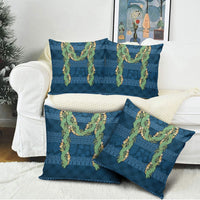 Hawai'i Paniolo Maile Twisted Lei Pillow Cover Cobalt Blue LT7 - Polynesian Pride