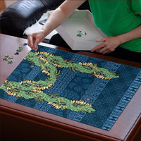 Hawai'i Paniolo Maile Twisted Lei Puzzle Cobalt Blue LT7 - Polynesian Pride