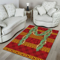 Hawai'i Paniolo Maile Twisted Lei Area Rug Hilo Royal Red LT7 - Polynesian Pride