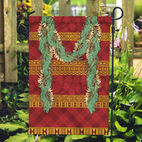 Hawai'i Paniolo Maile Twisted Lei Garden Flag Hilo Royal Red LT7 Garden Flag Red - Polynesian Pride