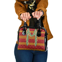 Hawai'i Paniolo Maile Twisted Lei Shoulder Handbag Hilo Royal Red LT7 One Size Red - Polynesian Pride