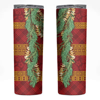Hawai'i Paniolo Maile Twisted Lei Skinny Tumbler Hilo Royal Red LT7 Red - Polynesian Pride