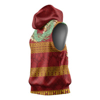 Hawai'i Paniolo Maile Twisted Lei Sleeveless Hoodie Hilo Royal Red LT7 - Polynesian Pride