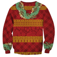 Hawai'i Paniolo Maile Twisted Lei Sweatshirt Hilo Royal Red LT7 - Polynesian Pride