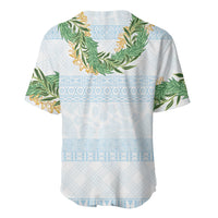 Hawai'i Paniolo Maile Twisted Lei Baseball Jersey Winter White LT7 - Polynesian Pride