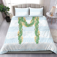 Hawai'i Paniolo Maile Twisted Lei Bedding Set Winter White LT7 - Polynesian Pride