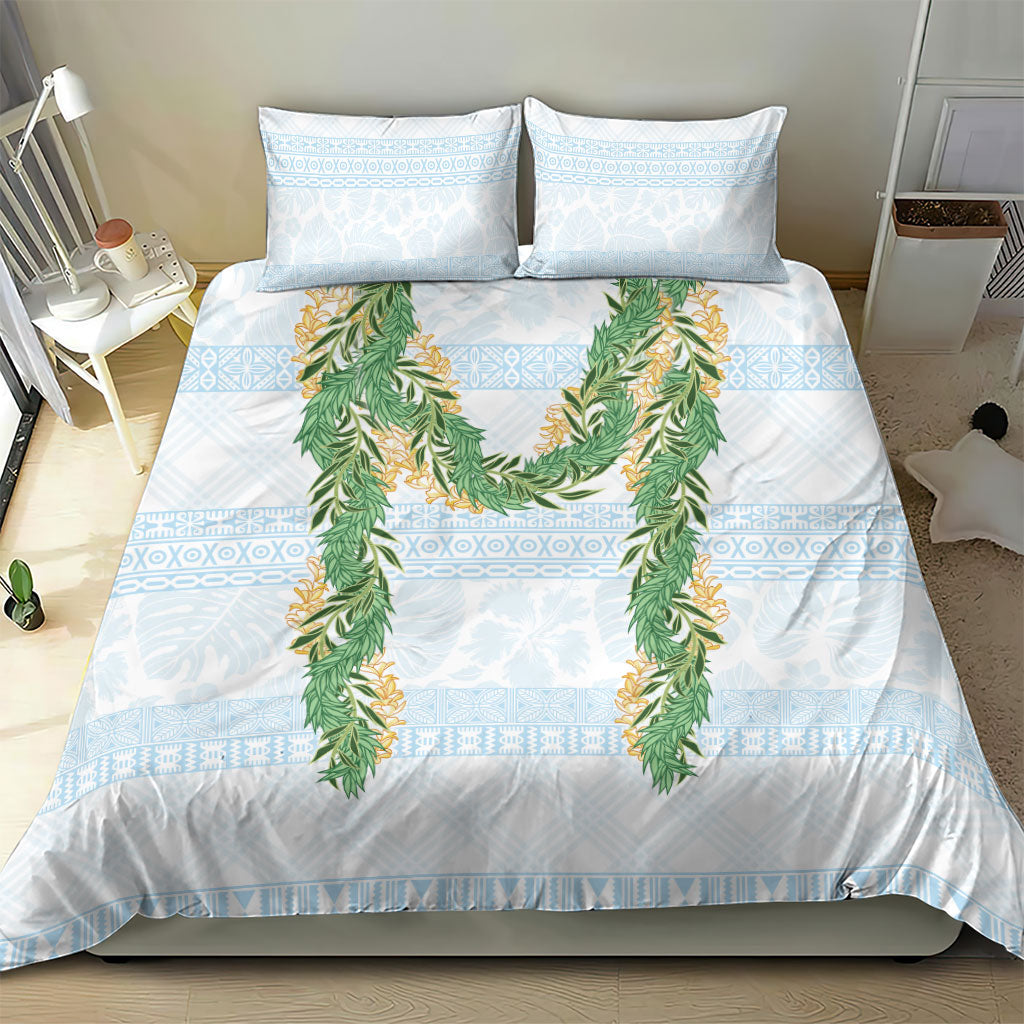 Hawai'i Paniolo Maile Twisted Lei Bedding Set Winter White LT7 - Polynesian Pride