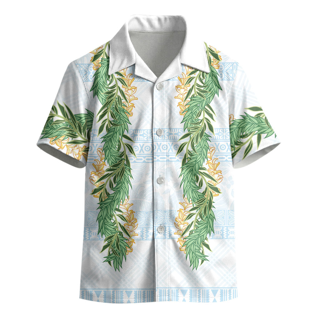 Hawai'i Paniolo Maile Twisted Lei Kid Hawaiian Shirt Winter White LT7 - Polynesian Pride