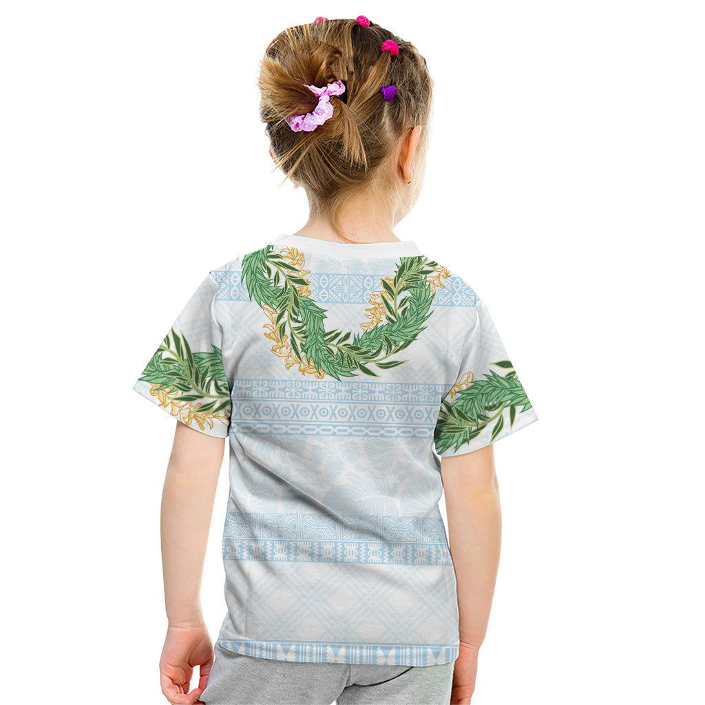 Hawai'i Paniolo Maile Twisted Lei Kid T Shirt Winter White LT7 - Polynesian Pride