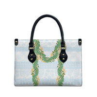 Hawai'i Paniolo Maile Twisted Lei Leather Bag Winter White LT7 - Polynesian Pride