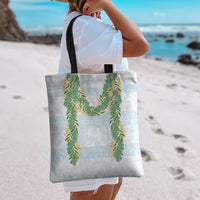 Hawai'i Paniolo Maile Twisted Lei Tote Bag Winter White LT7 - Polynesian Pride