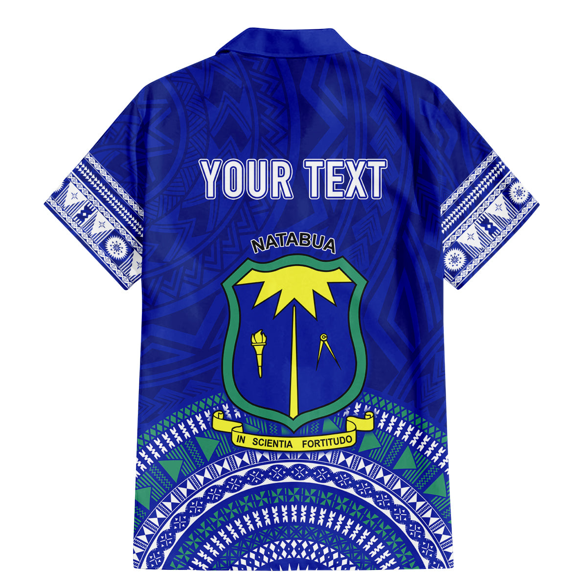 Personalised Fiji Natabua High School Family Matching Mermaid Dress and Hawaiian Shirt Kaviti Tapa Mix Colors Proud NHS LT7 - Polynesian Pride