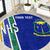 Personalised Fiji Natabua High School Round Carpet Kaviti Tapa Mix Colors Proud NHS LT7 Blue - Polynesian Pride