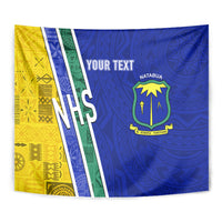 Personalised Fiji Natabua High School Tapestry Kaviti Tapa Mix Colors Proud NHS LT7 - Polynesian Pride