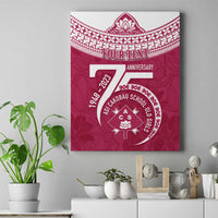 Personalised Fiji Adi Cakobau School Canvas Wall Art ACS Old Girls Lotus Mix Masi LT7 Crimson - Polynesian Pride