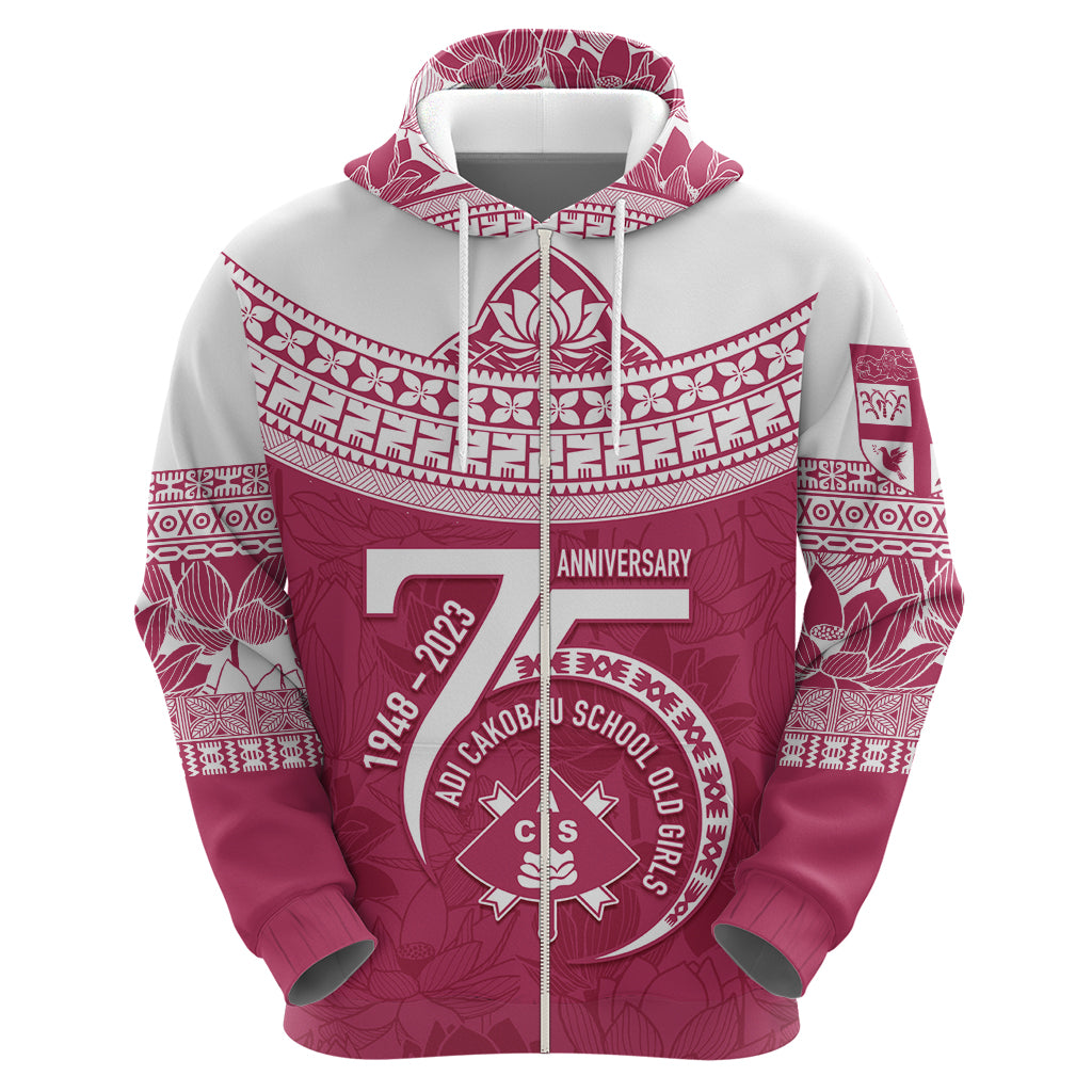 Personalised Fiji Adi Cakobau School Hoodie ACS Old Girls Lotus Mix Masi LT7 - Polynesian Pride