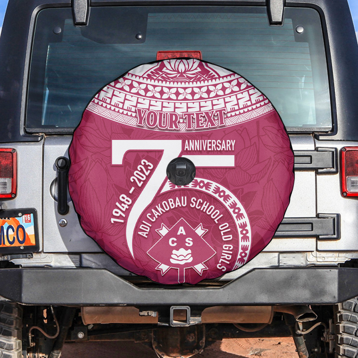 Personalised Fiji Adi Cakobau School Spare Tire Cover ACS Old Girls Lotus Mix Masi LT7 - Polynesian Pride