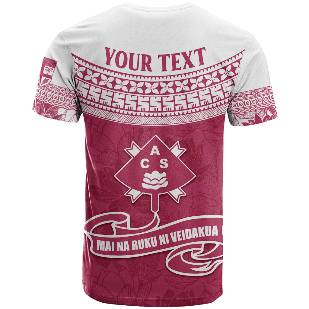 Personalised Fiji Adi Cakobau School T Shirt ACS Old Girls Lotus Mix Masi LT7 - Polynesian Pride