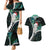 New Zealand Personalised Couples Matching Mermaid Dress and Hawaiian Shirt Meri Kirihimete Kowhaiwhai Mix Paua Shell - Emerald