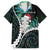 New Zealand Personalised Family Matching Tank Maxi Dress and Hawaiian Shirt Meri Kirihimete Kowhaiwhai Mix Paua Shell - Emerald