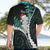 New Zealand Personalised Hawaiian Shirt Meri Kirihimete Kowhaiwhai Mix Paua Shell - Emerald