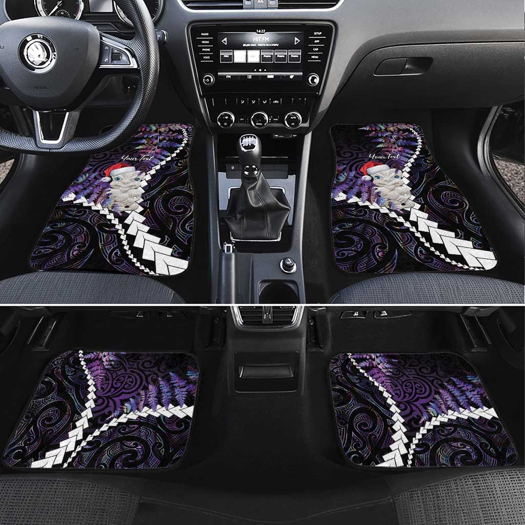 New Zealand Personalised Car Mats Meri Kirihimete Kowhaiwhai Mix Paua Shell - Amethys