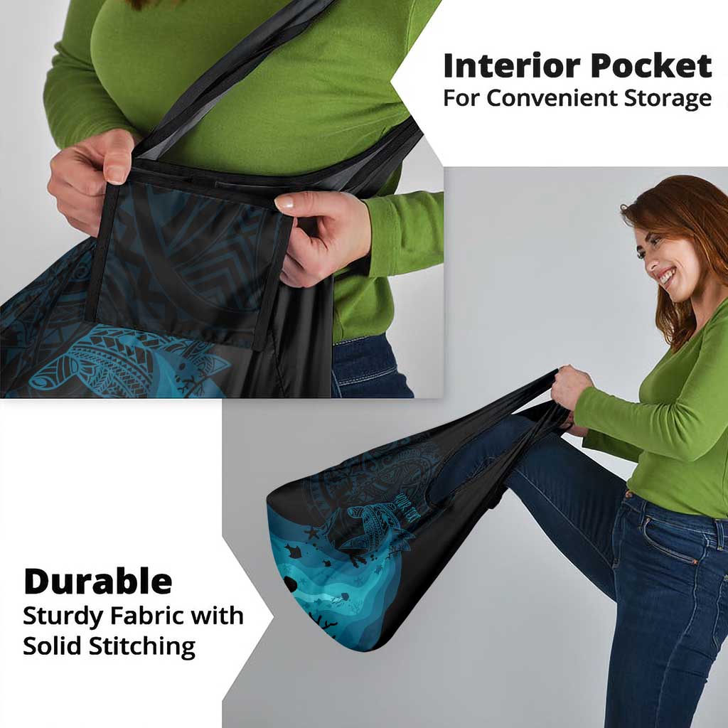 Polynesian Shark Grocery Bag Under The Waves