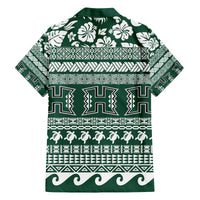 Hawaii Rainbow Warriors Christmas Family Matching Off Shoulder Maxi Dress and Hawaiian Shirt Kakau Motifs LT7 - Polynesian Pride