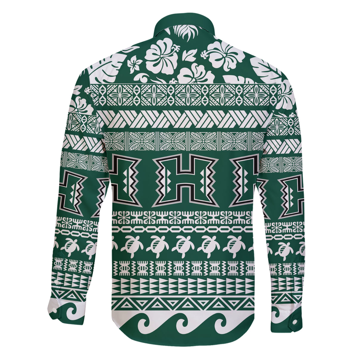 Hawaii Rainbow Warriors Christmas Family Matching Short Sleeve Bodycon Dress and Hawaiian Shirt Kakau Motifs LT7 - Polynesian Pride