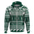 Hawaii Rainbow Warriors Christmas Hoodie Kakau Motifs LT7 Zip Hoodie Green - Polynesian Pride