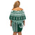 Hawaii Rainbow Warriors Christmas Off Shoulder Short Dress Kakau Motifs LT7 - Polynesian Pride