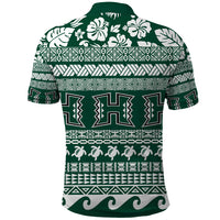 Hawaii Rainbow Warriors Christmas Polo Shirt Kakau Motifs LT7 - Polynesian Pride