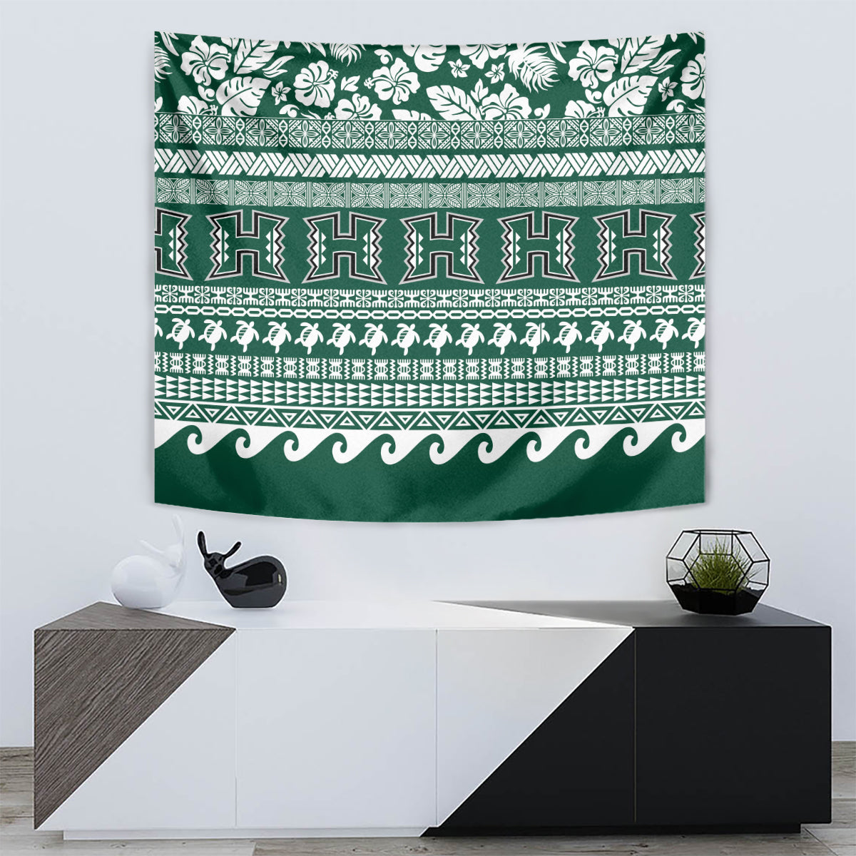 Hawaii Rainbow Warriors Christmas Tapestry Kakau Motifs LT7 - Polynesian Pride