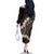 Bula Fiji Women's Day Family Matching Off The Shoulder Long Sleeve Dress and Hawaiian Shirt Classic Masi Tapa
