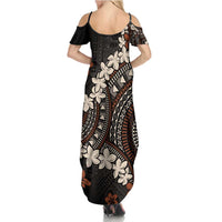 Bula Fiji Women's Day Family Matching Summer Maxi Dress and Hawaiian Shirt Classic Masi Tapa