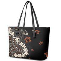 Bula Fiji Women's Day Leather Tote Bag Classic Masi Tapa