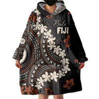 Bula Fiji Women's Day Wearable Blanket Hoodie Classic Masi Tapa