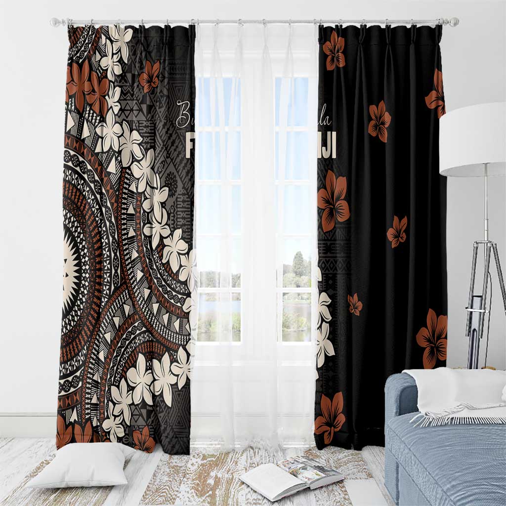 Bula Fiji Women's Day Window Curtain Classic Masi Tapa