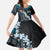 Bula Fiji Women's Day Family Matching Tank Maxi Dress and Hawaiian Shirt Indigo Masi Tapa