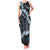 Bula Fiji Women's Day Family Matching Tank Maxi Dress and Hawaiian Shirt Indigo Masi Tapa