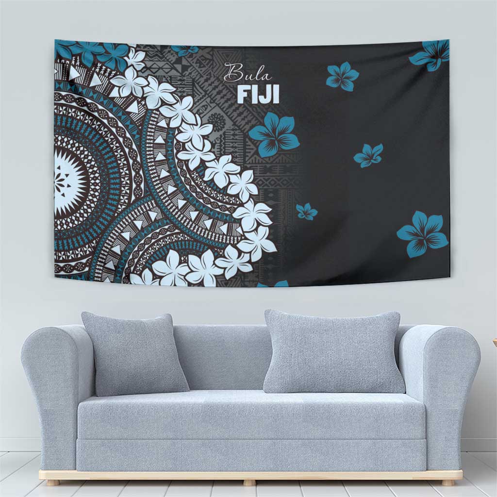 Bula Fiji Women's Day Tapestry Indigo Masi Tapa