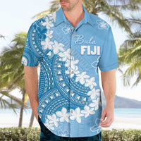 Bula Fiji Women's Day Hawaiian Shirt Turquoise Masi Tapa