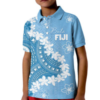 Bula Fiji Women's Day Kid Polo Shirt Turquoise Masi Tapa