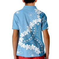 Bula Fiji Women's Day Kid Polo Shirt Turquoise Masi Tapa