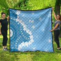 Bula Fiji Women's Day Quilt Turquoise Masi Tapa LT7