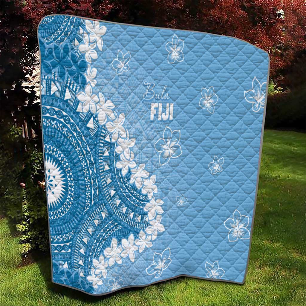 Bula Fiji Women's Day Quilt Turquoise Masi Tapa LT7