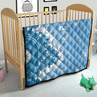 Bula Fiji Women's Day Quilt Turquoise Masi Tapa LT7